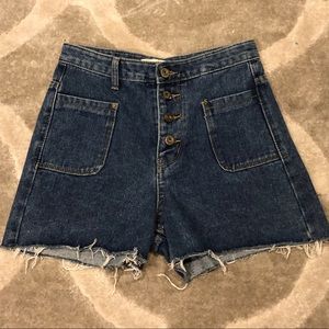 High rise jean shorts
